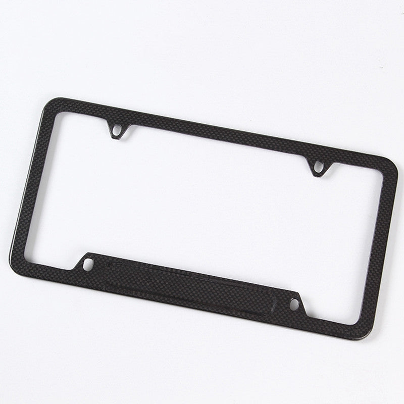 Carbon fiber license plate holder