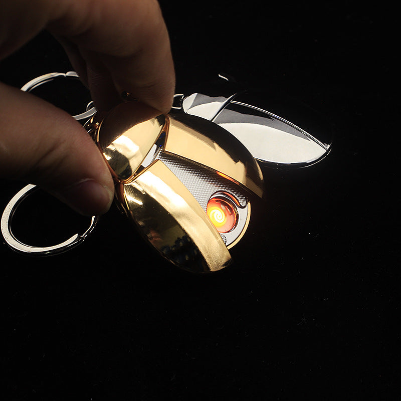 Peculiar Keychain Lighter Beetle Charging Usb