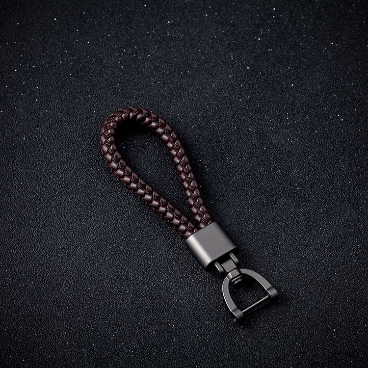 Braided rope keychain