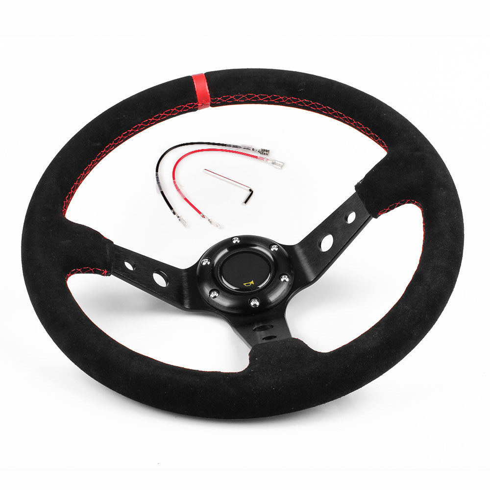 Suede steering wheel