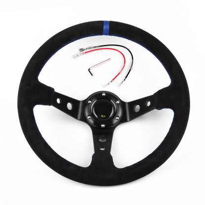 Suede steering wheel