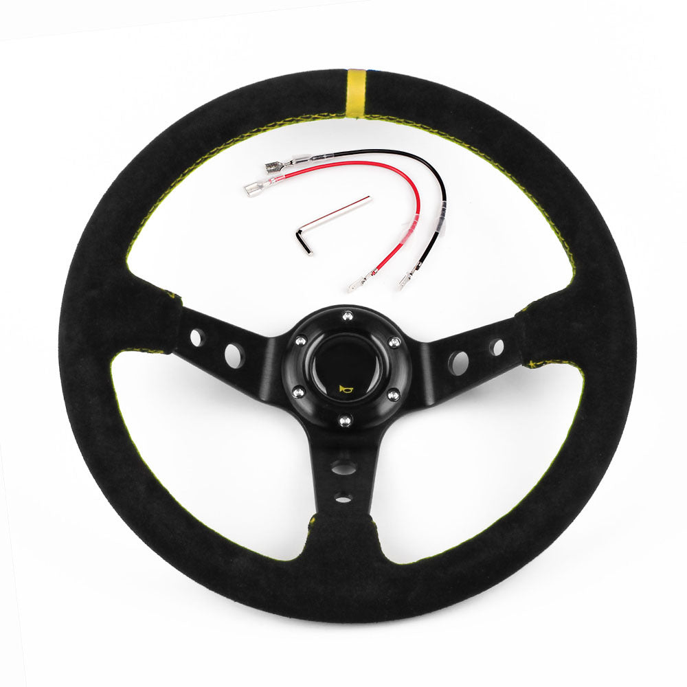 Suede steering wheel