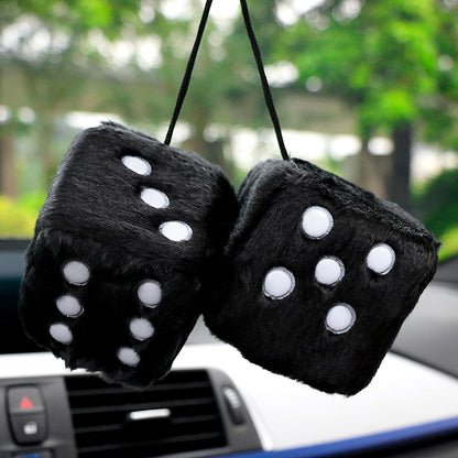 Plush car pendant dice