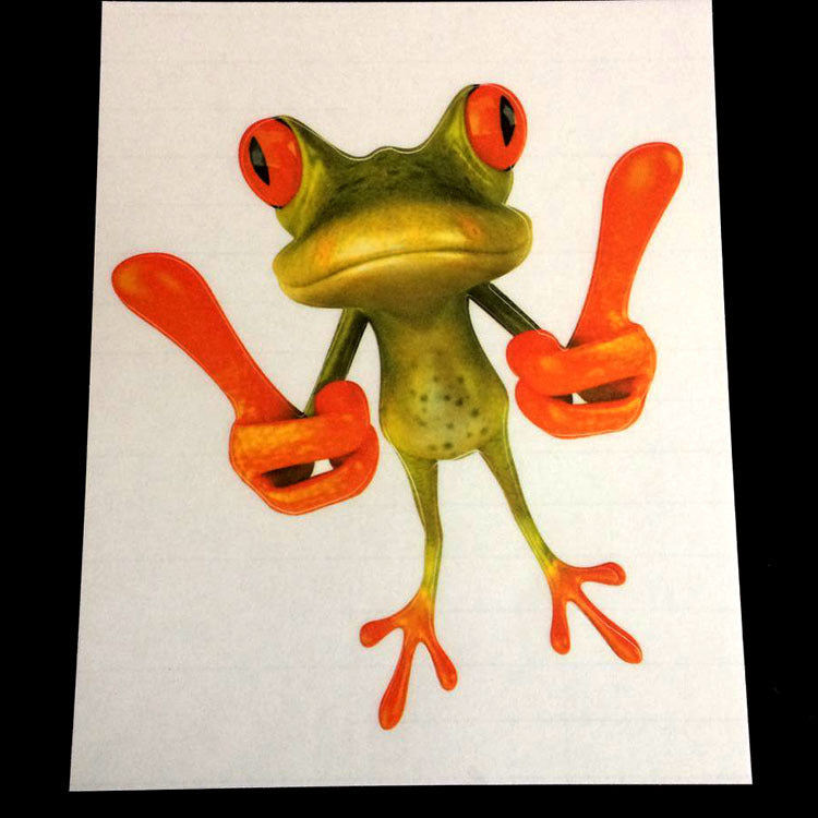 Three-dimensional Frog Car Stickers Scratches Car Decoration