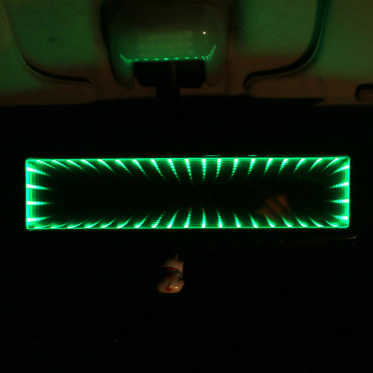 Inside The Car JDM Large Field Of Vision Abyss LED Luminous Lights Creative Rearview Mirror