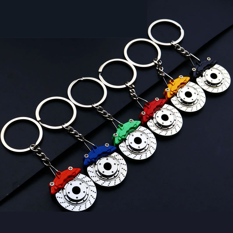 Brake caliper and rotor keychain