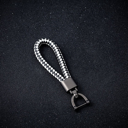 Braided rope keychain