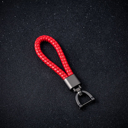 Braided rope keychain