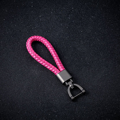 Braided rope keychain