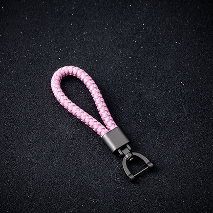 Braided rope keychain