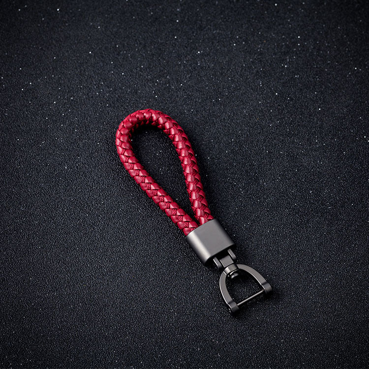 Braided rope keychain