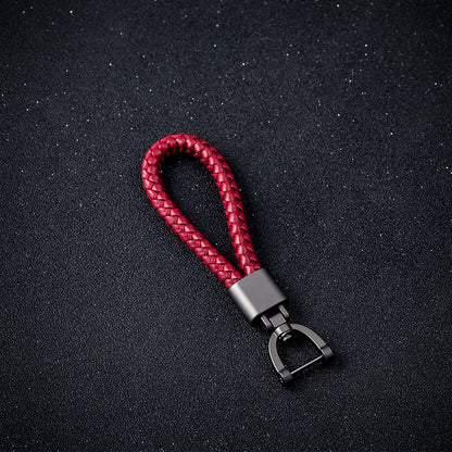 Braided rope keychain