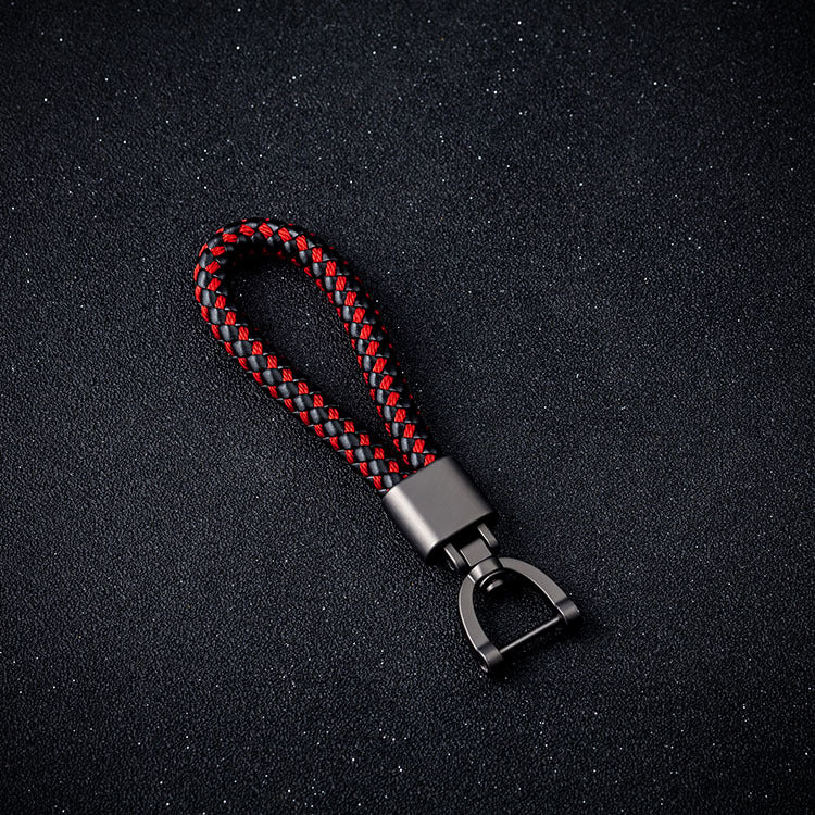 Braided rope keychain