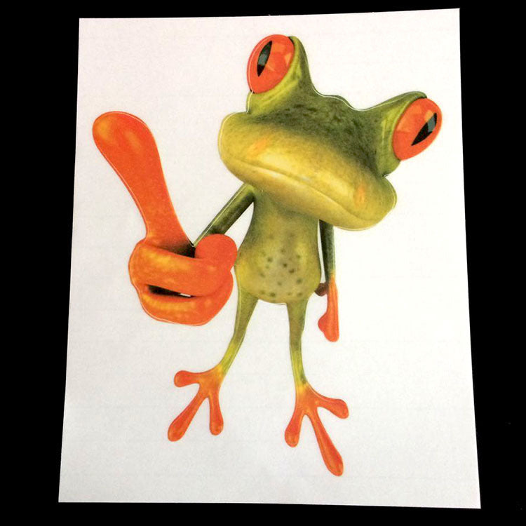 Three-dimensional Frog Car Stickers Scratches Car Decoration