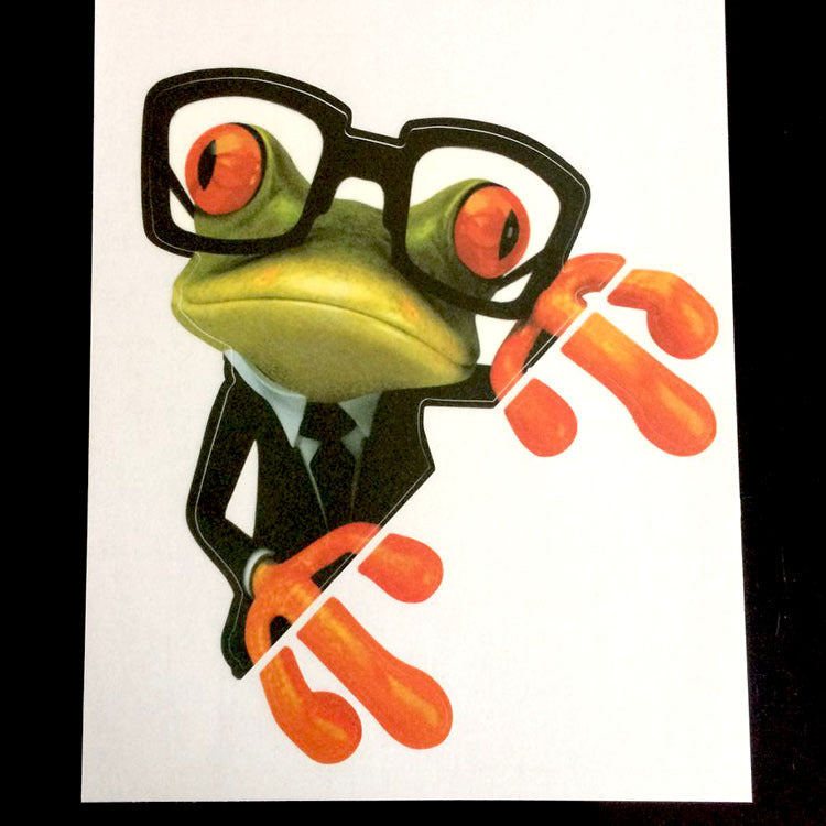 Three-dimensional Frog Car Stickers Scratches Car Decoration