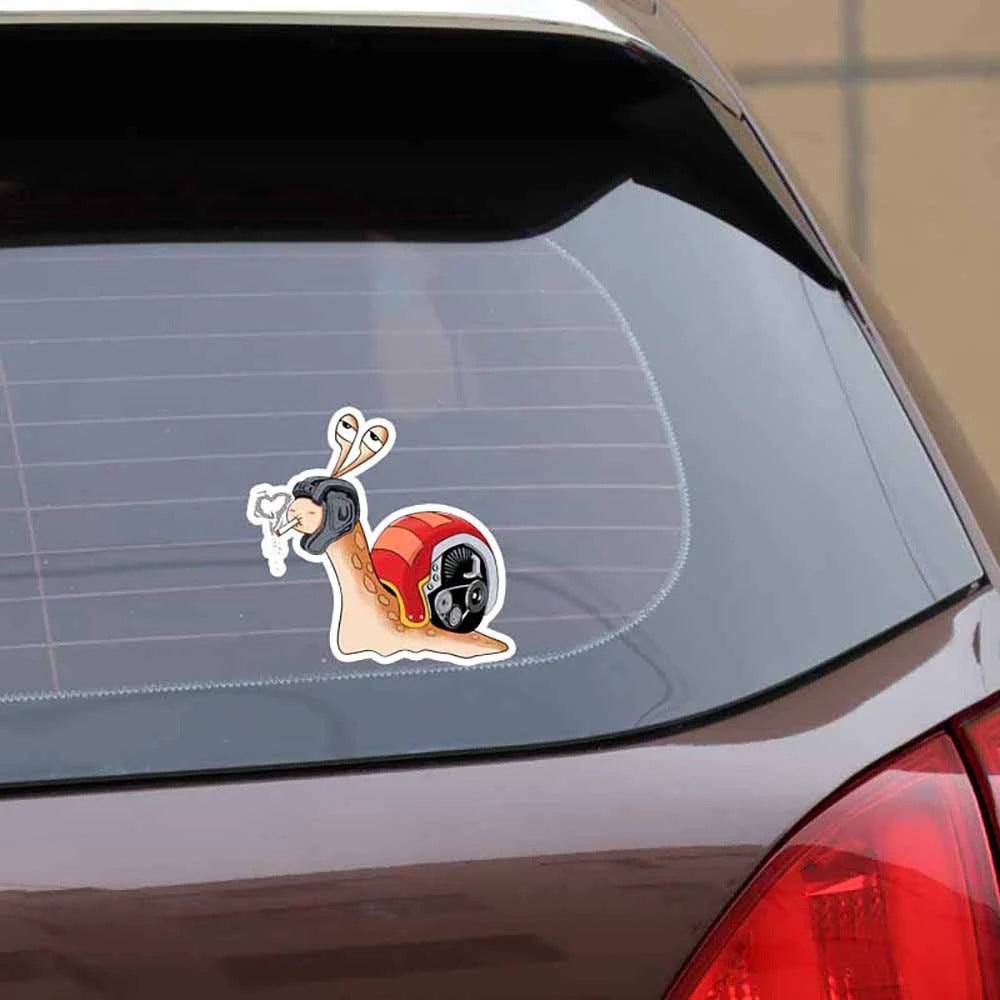 Snail Bumper Stickers Paper Reflective Sticker Accelerated Outdoor Sports Bumper Stickers