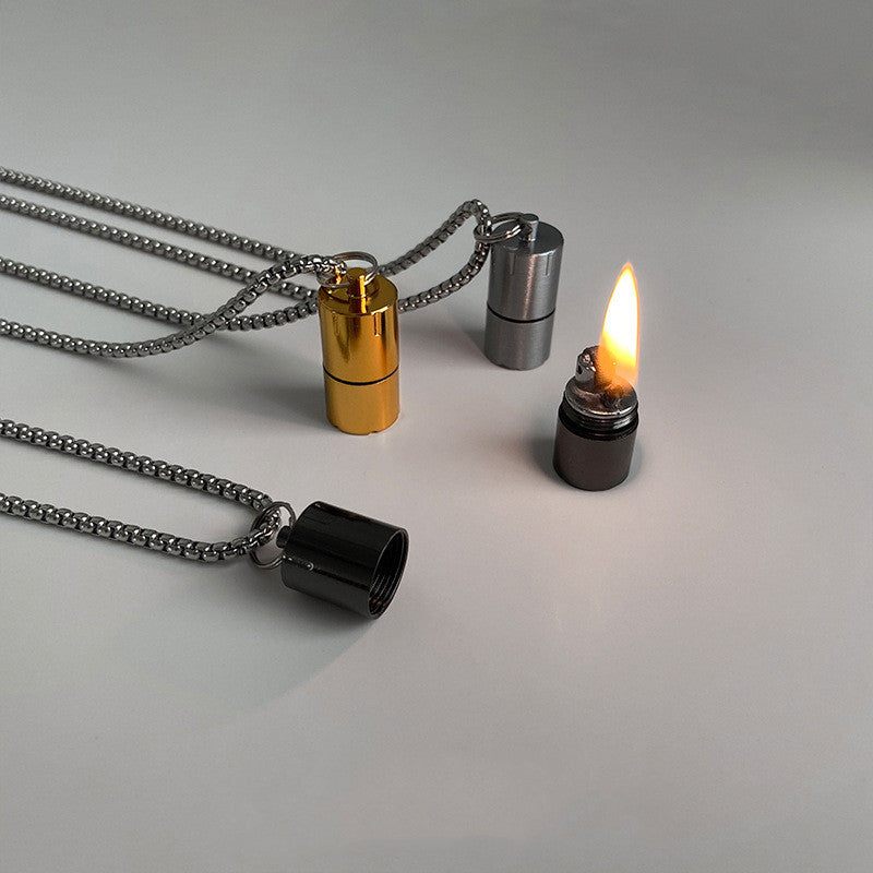 Creative Lighter Necklace Male Hip Hop